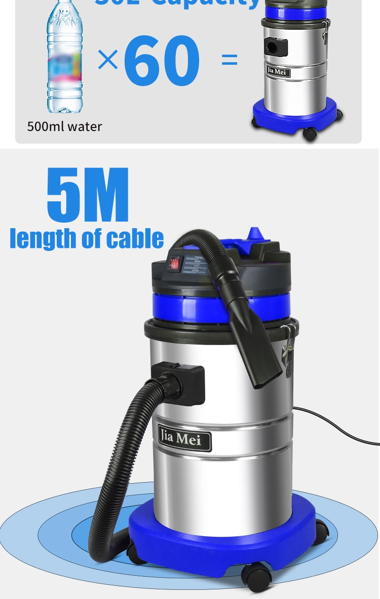 Blue 30L Car Wash Household Commercial Industrial Vacuum Cleaner