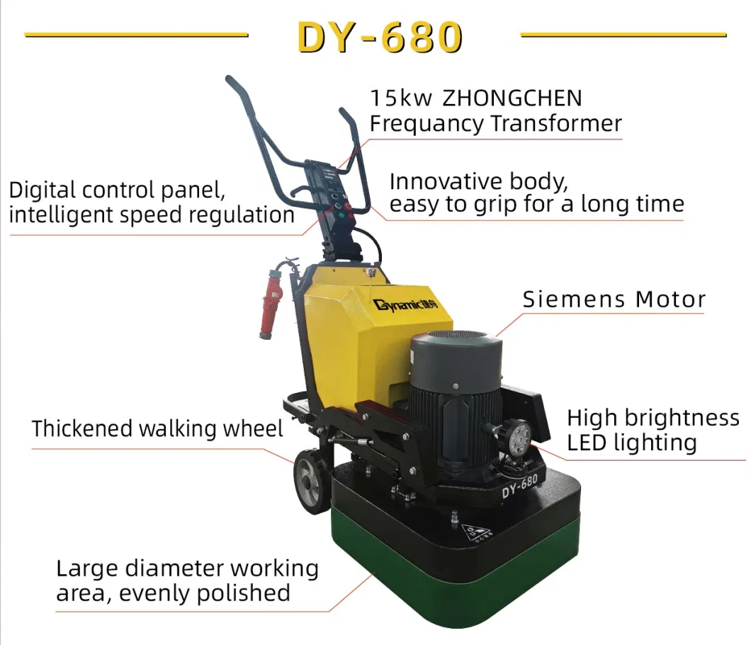 Walk Behind Concrete Polisher Electric Floor Grinder (DY-680)