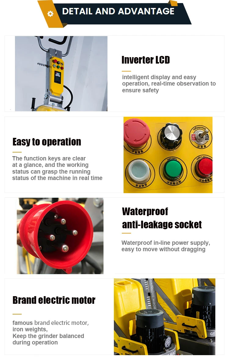 Concrete Floor Grinding Machine Edco Concrete Grinder Marble Floor Buffing Machine 3D Floor Polisher Concrete Floor Grinding Polishing Machine for Sale